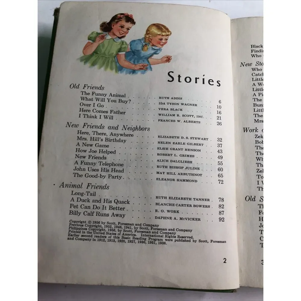 Rare 1956 The New Friends and Neighbors Dick and Jane New Basic Readers HC